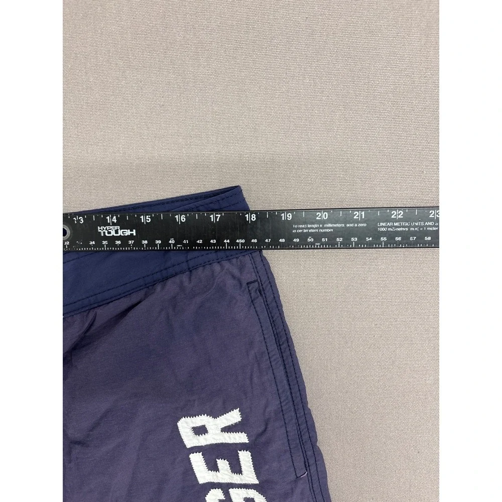 Tommy Hilfiger Mens Navy Blue Colorblock Logo Board Shorts Swim Trunks Large
